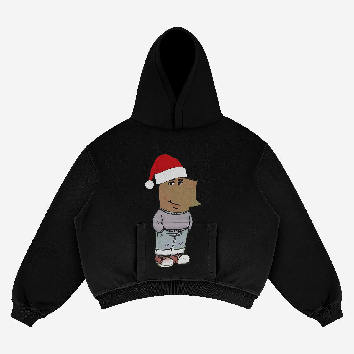 Holiday Chill Guy Hoodie – Festive Meme-Inspired Streetwear | Available in White &amp; Black