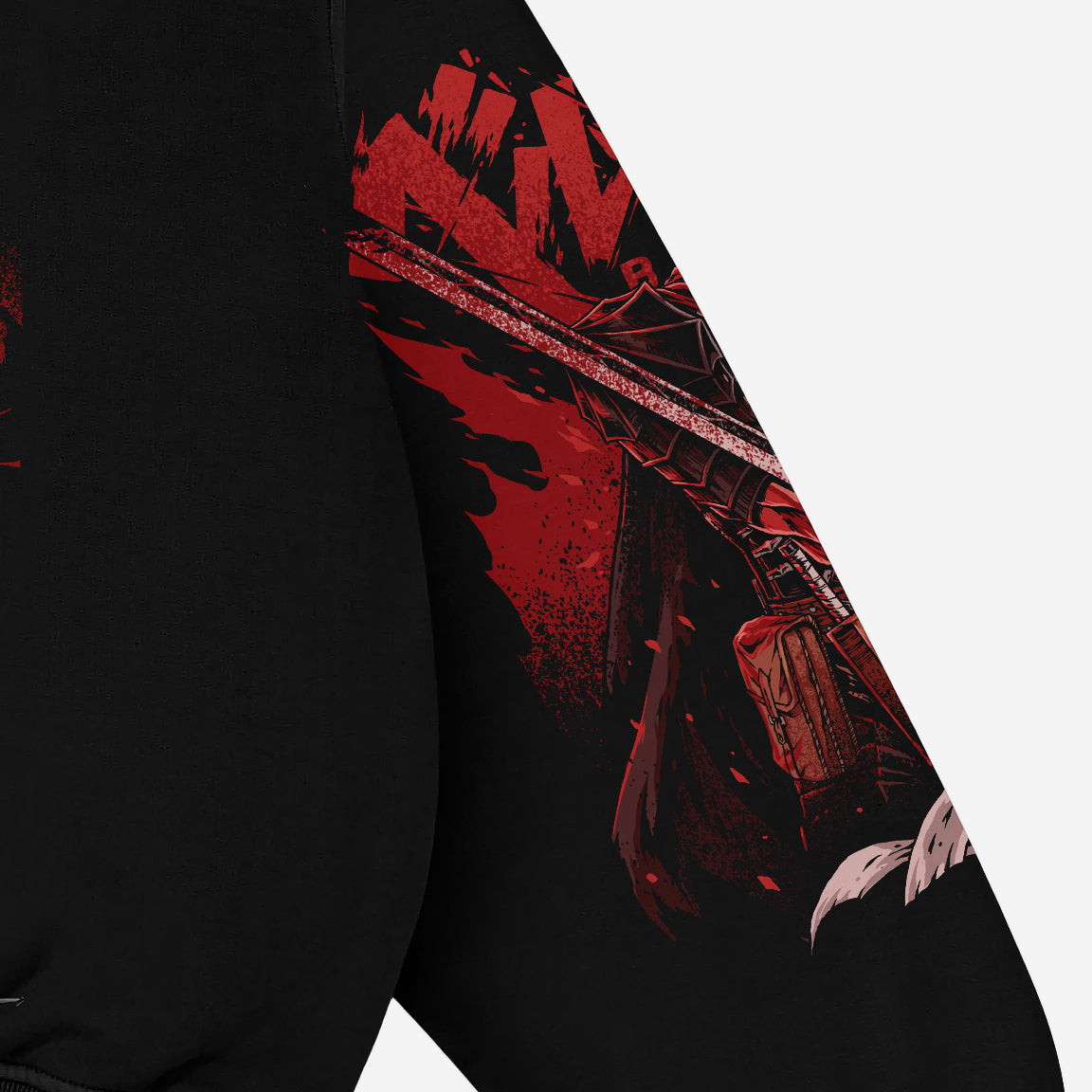 Berserk Anime Hoodie – Guts Graphic Design | Streetwear Oversized Black Hoodie