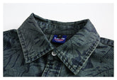 Tropical Print Denim Chambray Shirt on Sale - Men&