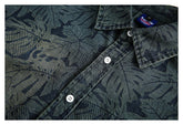 Tropical Print Denim Chambray Shirt on Sale - Men&