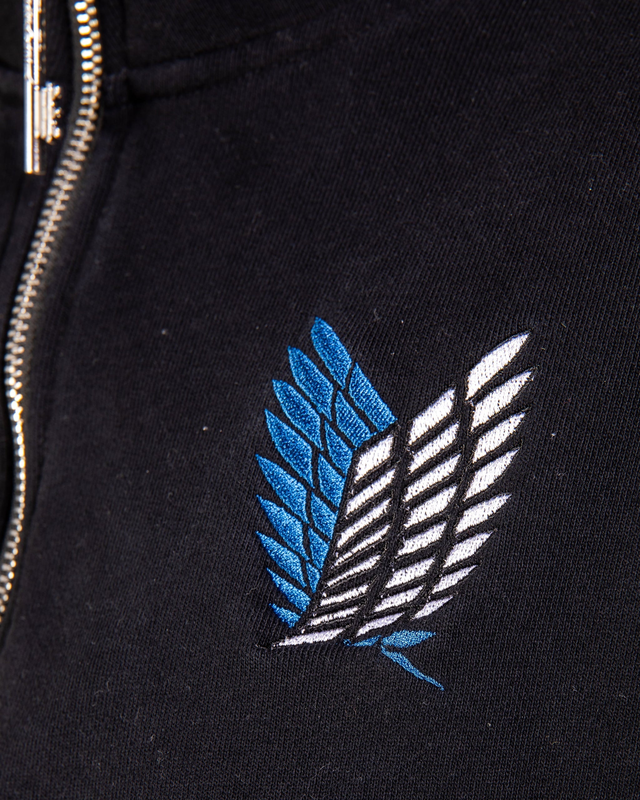 Attack on Titan Freedom Quarter-Zip | Besticktes Anime Streetwear Pullover Sweatshirt