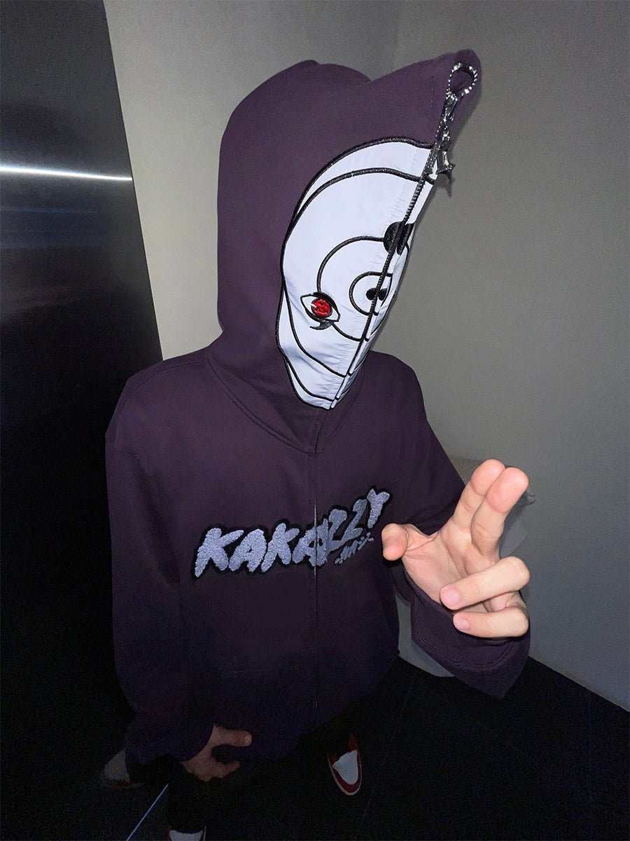 Uchiha Obito Full-Zip Hoodie - Seakoff