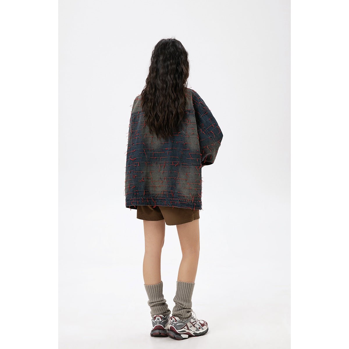 Unique Distressed Denim Chambray Jacket on Sale - Men's and Women's Long Sleeve Vintage Style - Seakoff