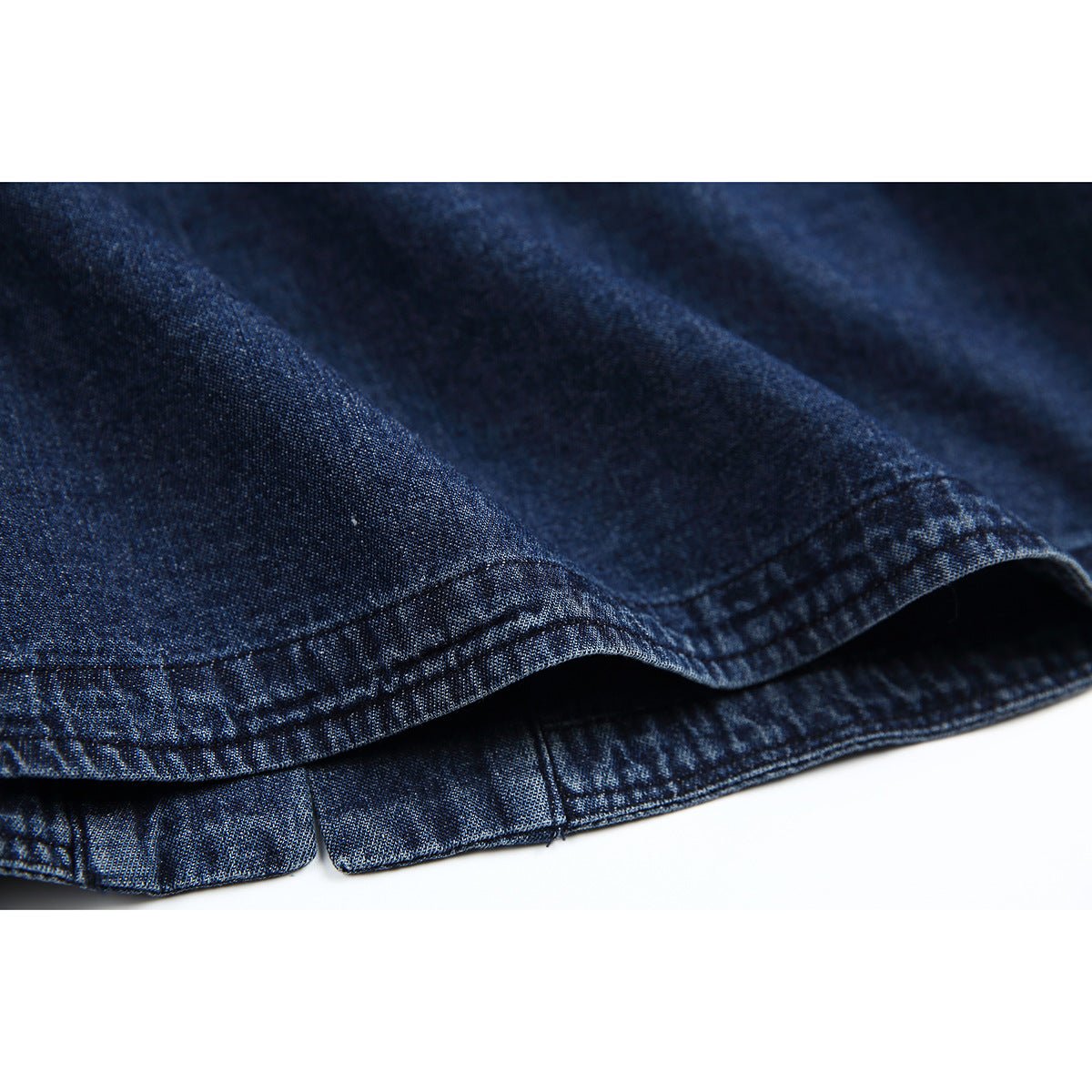 Unique Multi - Pocket Denim Chambray Shirt on Sale - Men's and Women's Short Sleeve Vintage Style - Seakoff