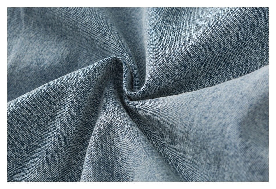 Unique Toggle Denim Chambray Shirt on Sale - Men's and Women's Short Sleeve Vintage Style - Seakoff