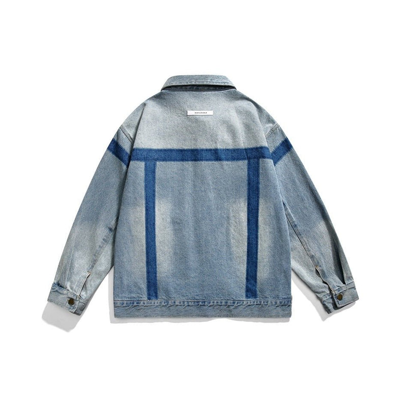Unique Vintage Denim Chambray Jacket on Sale - Men's and Women's Distressed Short Sleeve - Seakoff