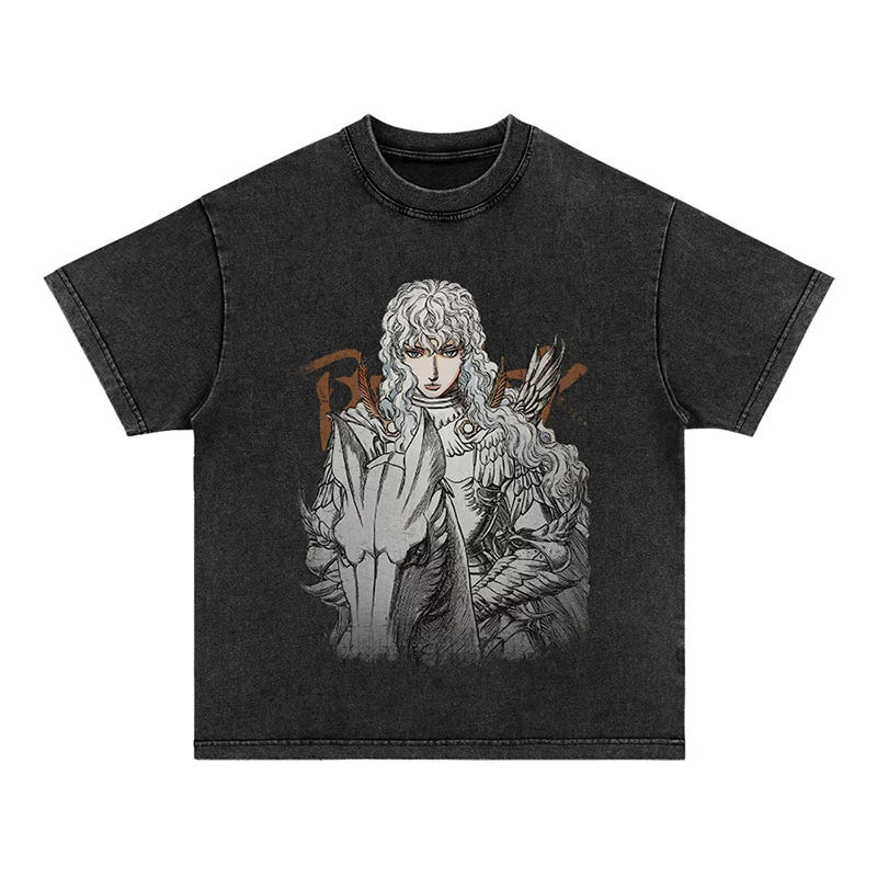 Vintage Berserk Anime Graphic Tee - Griffith and Zodd Design | Premium Quality Shirt - Seakoff