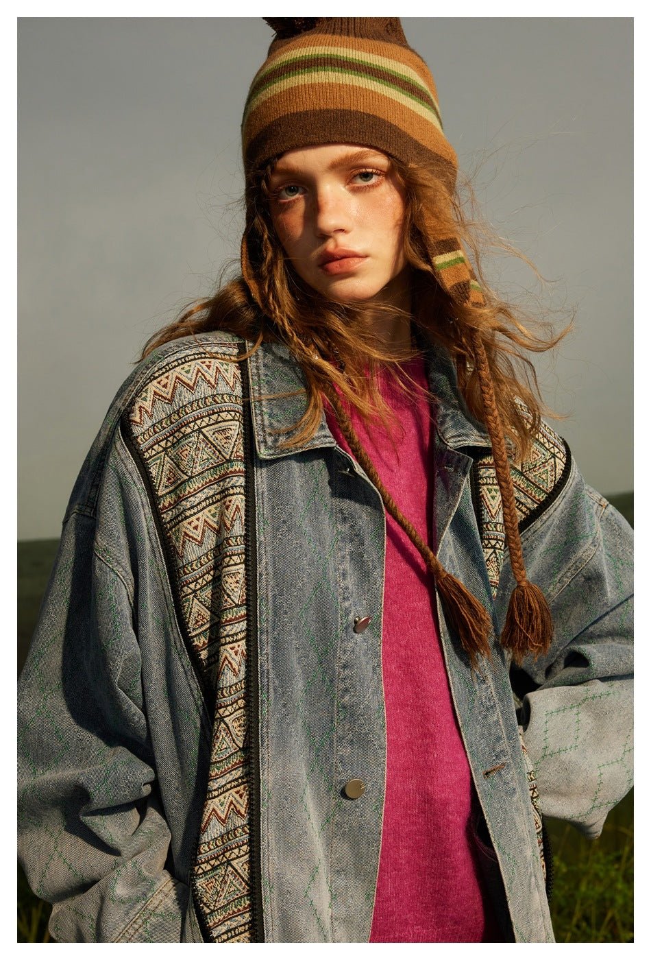 Vintage Denim Chambray Jacket on Sale - Men's and Women's Patterned Short Sleeve - Seakoff