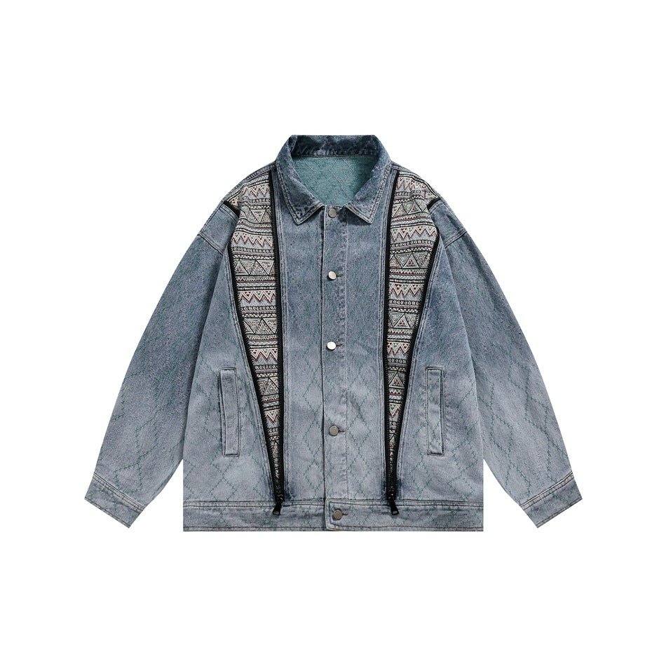 Vintage Denim Chambray Jacket on Sale - Men's and Women's Patterned Short Sleeve - Seakoff