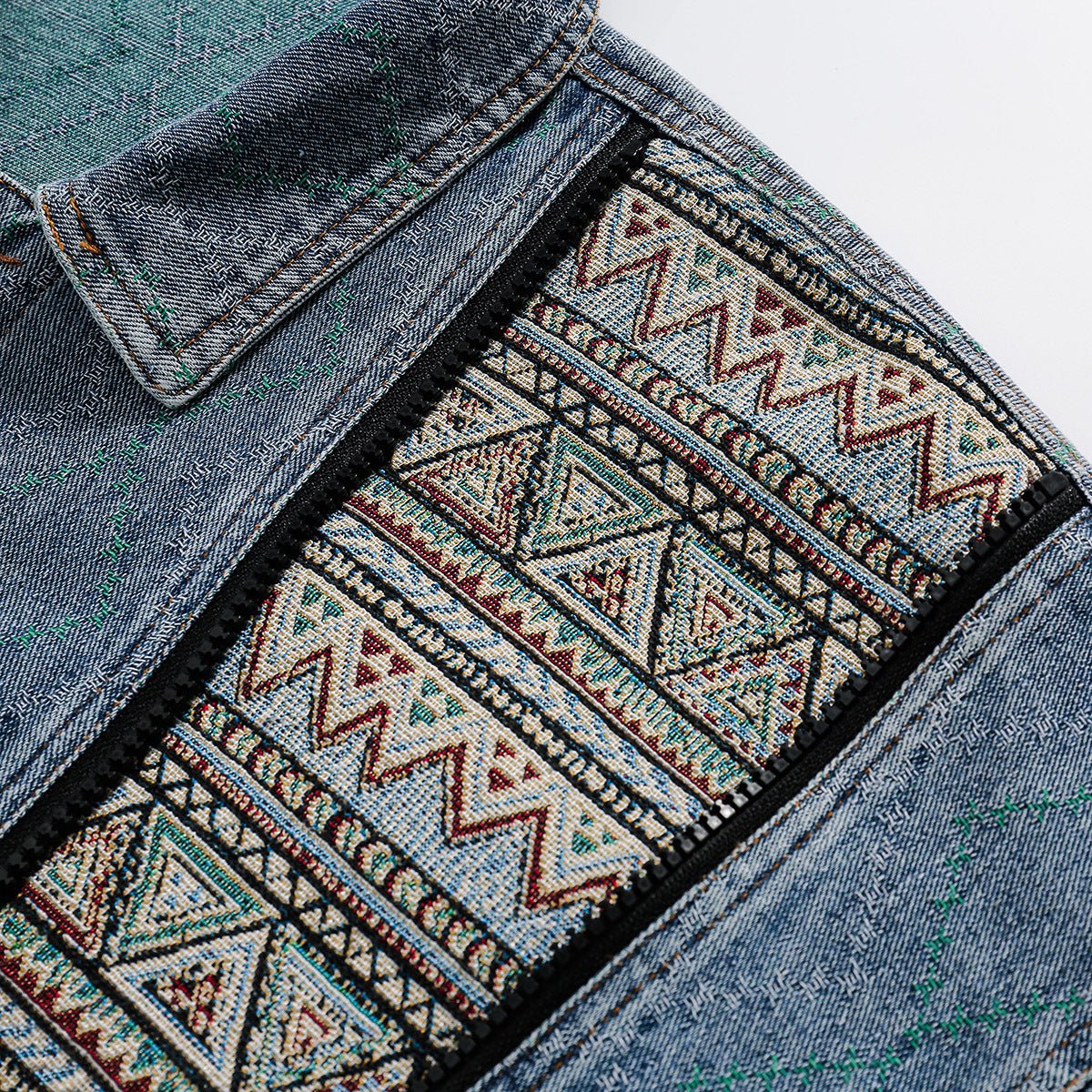 Vintage Denim Chambray Jacket on Sale - Men's and Women's Patterned Short Sleeve - Seakoff