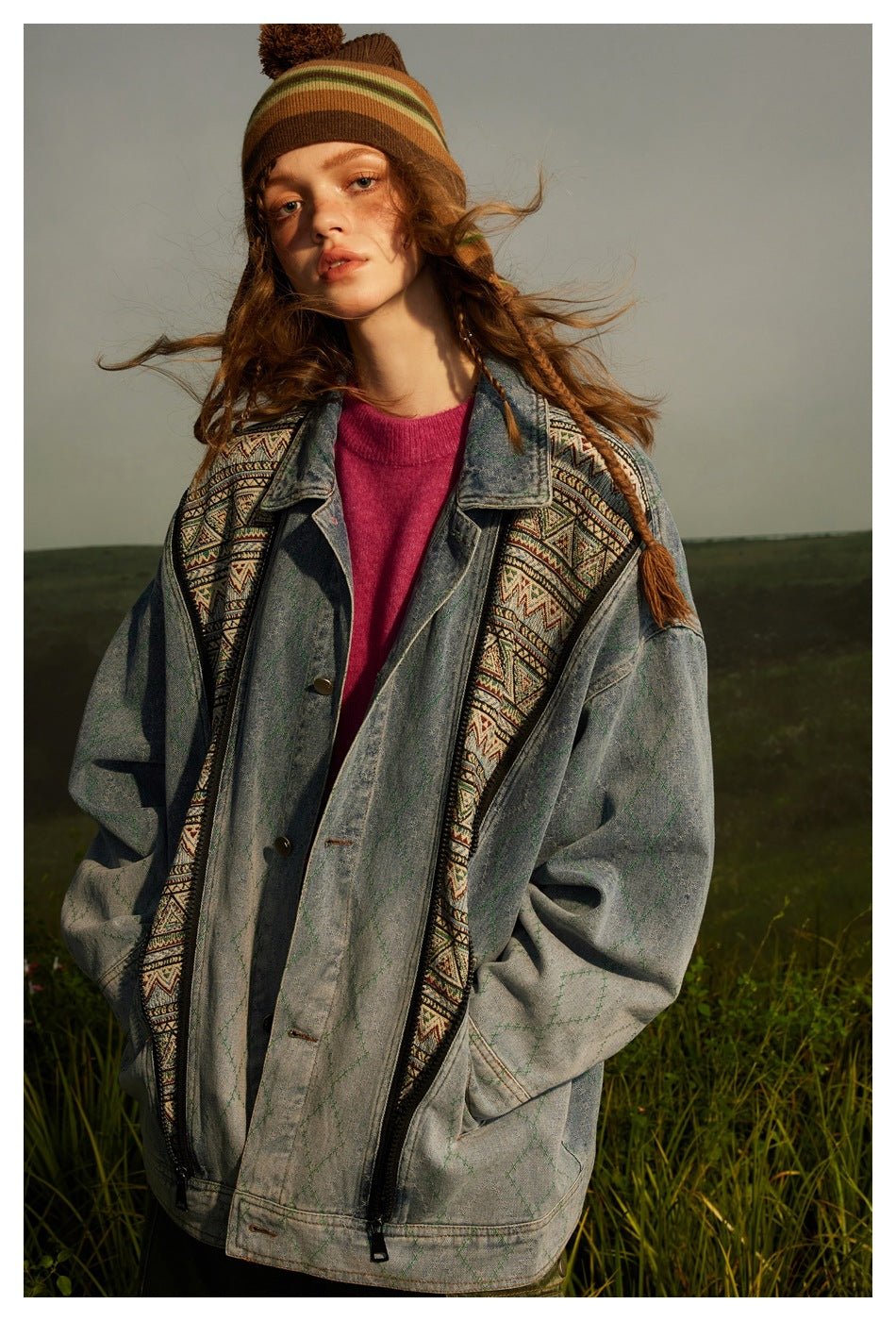 Vintage Denim Chambray Jacket on Sale - Men's and Women's Patterned Short Sleeve - Seakoff