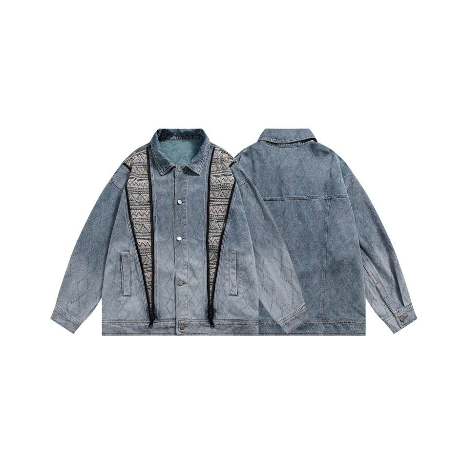Vintage Denim Chambray Jacket on Sale - Men's and Women's Patterned Short Sleeve - Seakoff