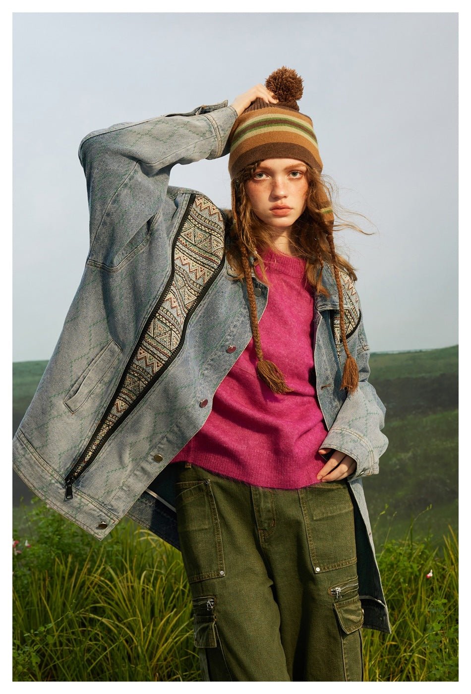 Vintage Denim Chambray Jacket on Sale - Men's and Women's Patterned Short Sleeve - Seakoff
