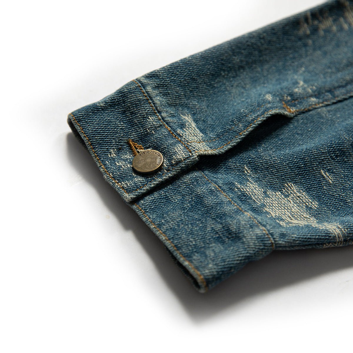 Vintage Distressed Denim Jacket on Sale - Men's and Women's Long Sleeve Classic Style - Seakoff