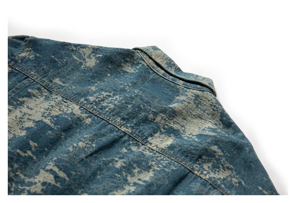 Vintage Distressed Denim Jacket on Sale - Men's and Women's Long Sleeve Classic Style - Seakoff