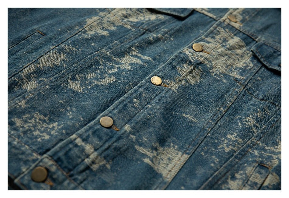 Vintage Distressed Denim Jacket on Sale - Men&