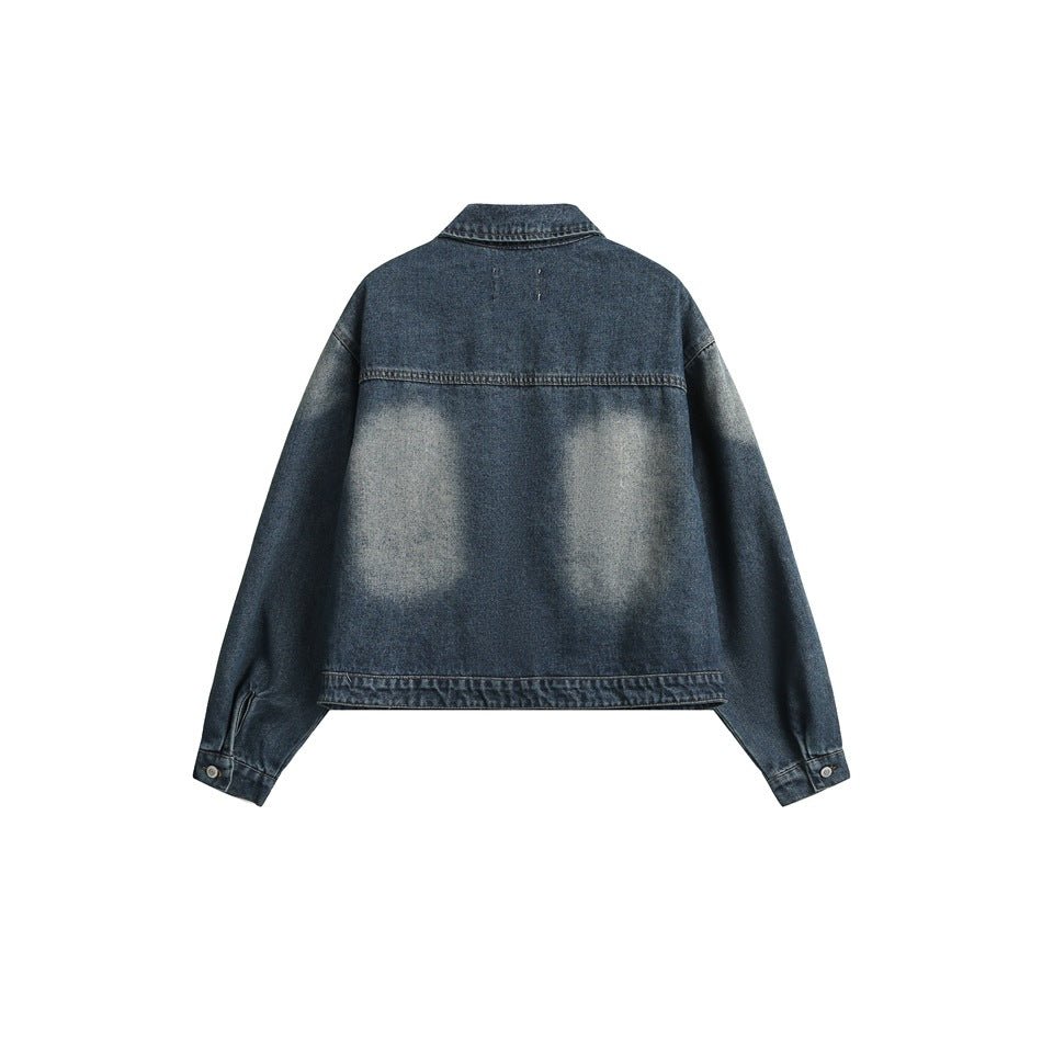 Vintage Washed Denim Chambray Jacket on Sale - Men's and Women's Long Sleeve Classic Style - Seakoff