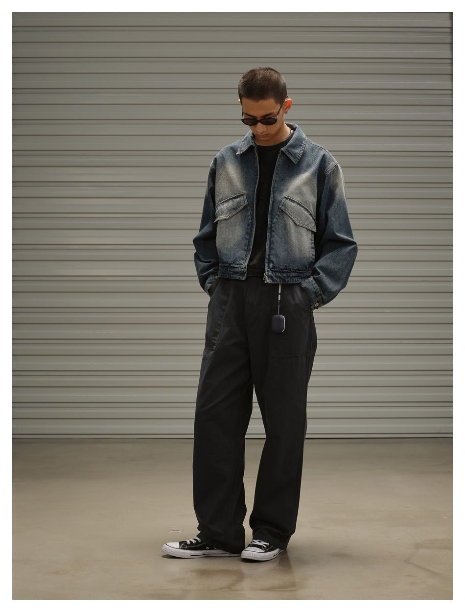 Vintage Washed Denim Chambray Jacket on Sale - Men's and Women's Long Sleeve Classic Style - Seakoff