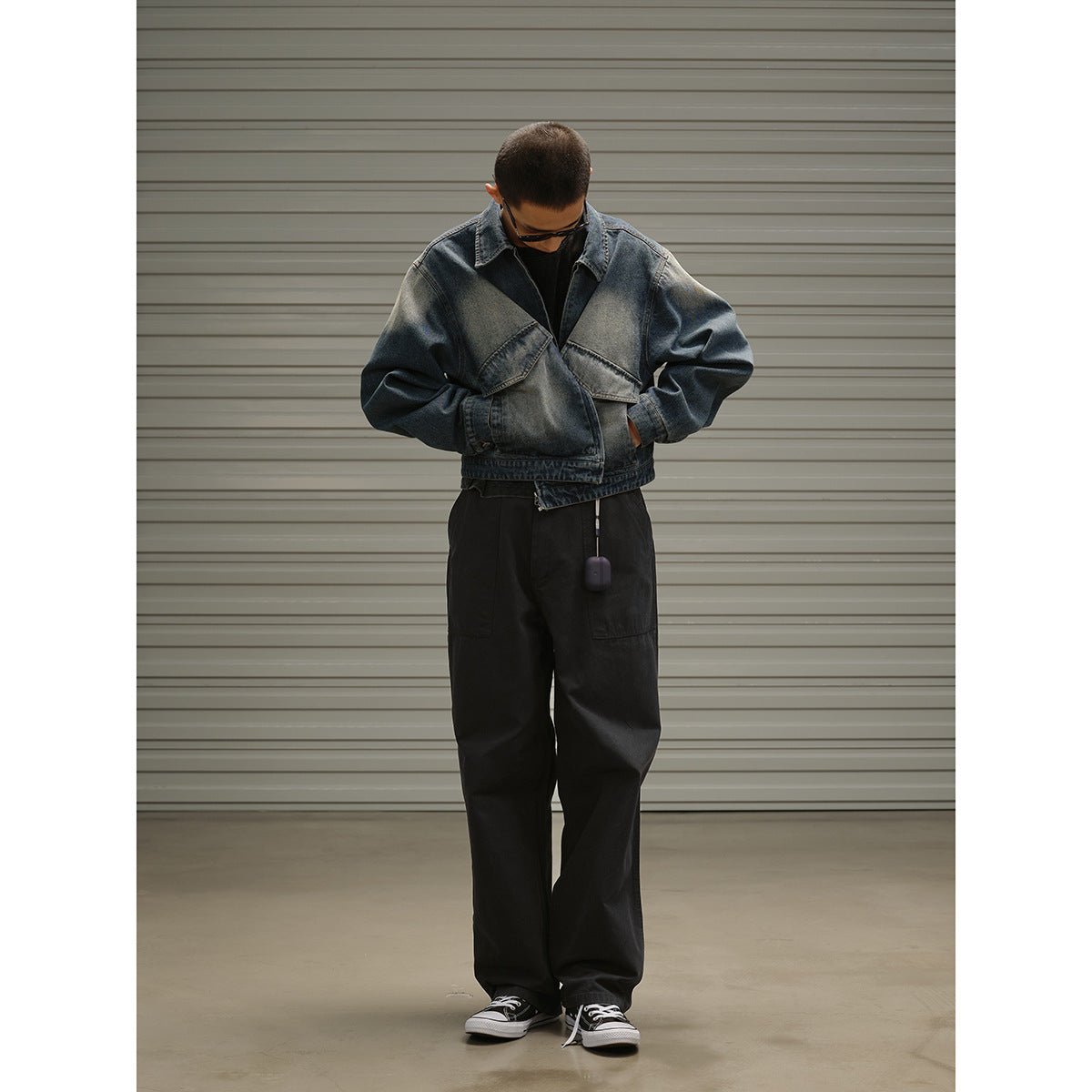 Vintage Washed Denim Chambray Jacket on Sale - Men's and Women's Long Sleeve Classic Style - Seakoff