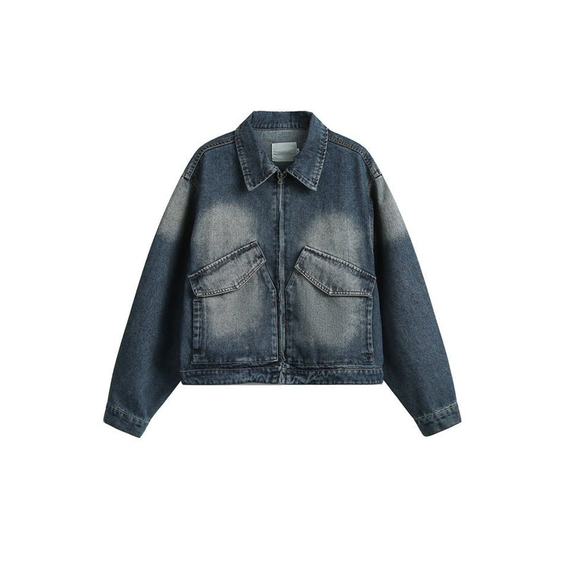 Vintage Washed Denim Chambray Jacket on Sale - Men's and Women's Long Sleeve Classic Style - Seakoff