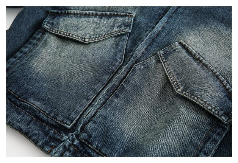 Vintage Washed Denim Chambray Jacket on Sale - Men's and Women's Long Sleeve Classic Style - Seakoff