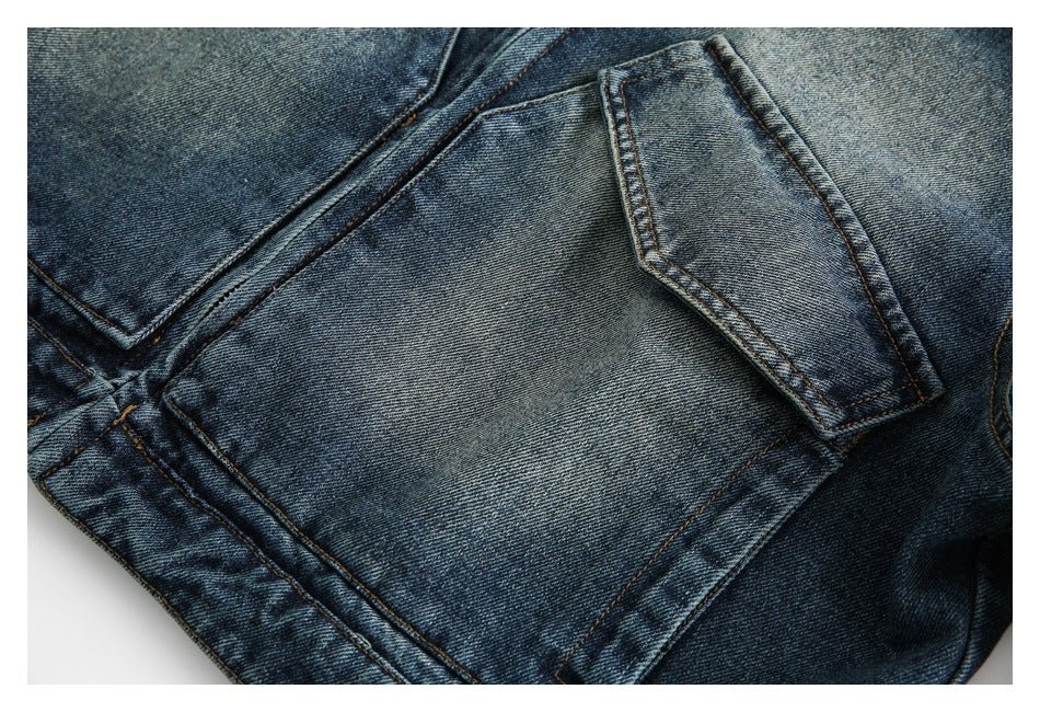 Vintage Washed Denim Chambray Jacket on Sale - Men's and Women's Long Sleeve Classic Style - Seakoff