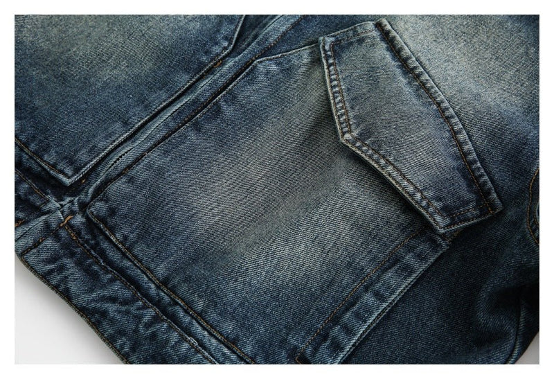 Vintage Washed Denim Chambray Jacket on Sale - Men's and Women's Long Sleeve Classic Style - Seakoff