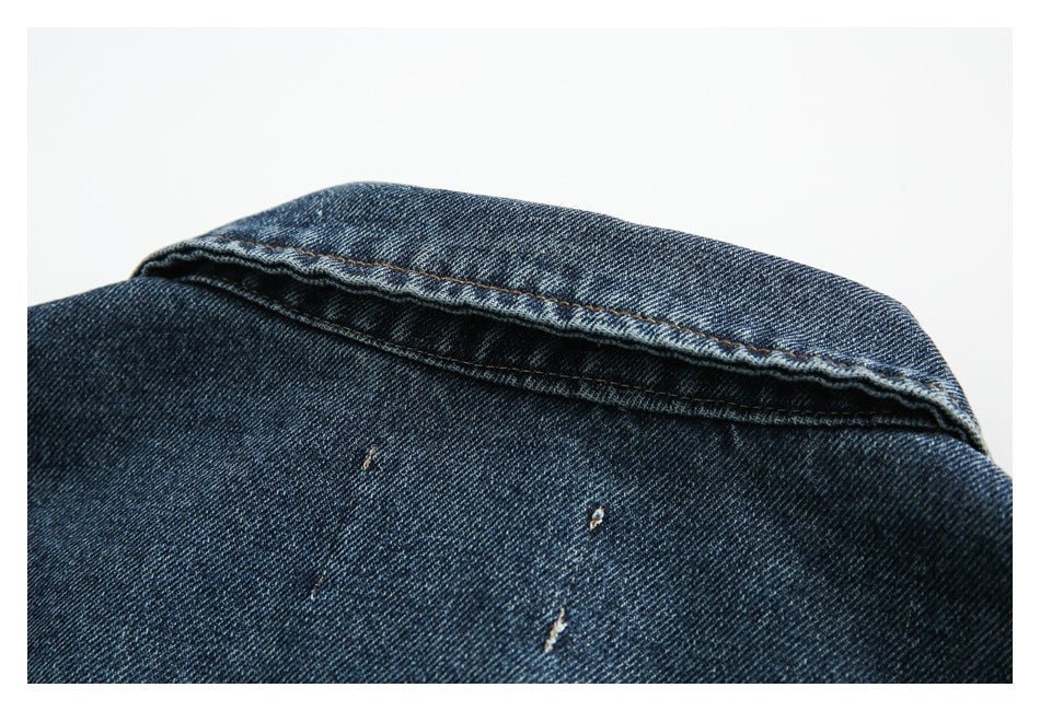 Vintage Washed Denim Chambray Jacket on Sale - Men's and Women's Long Sleeve Classic Style - Seakoff