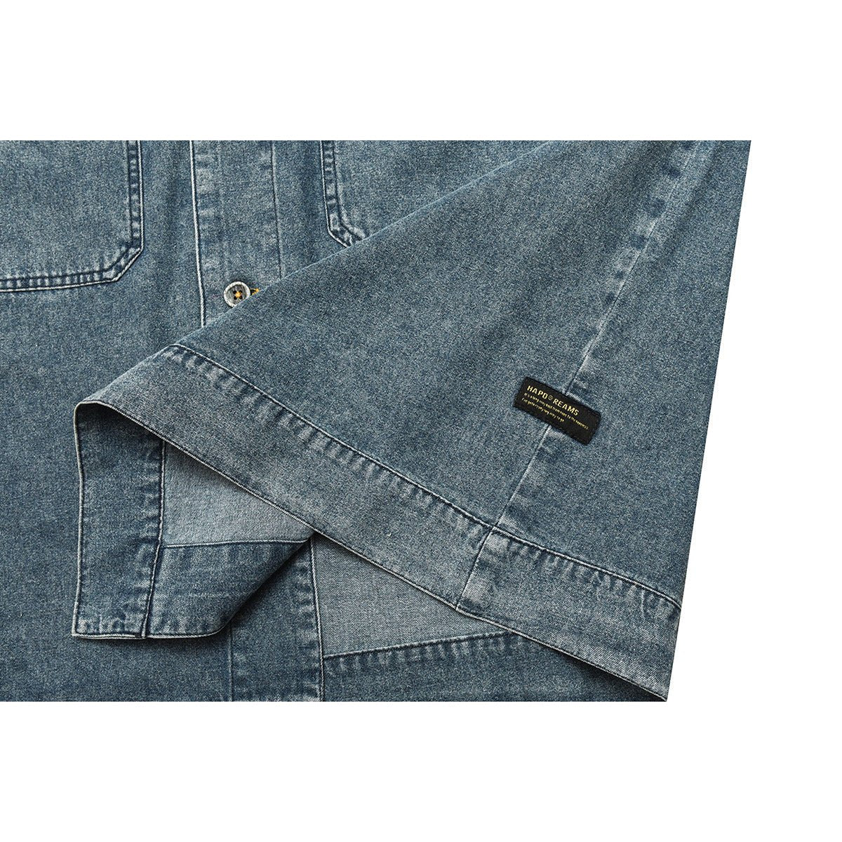 Vintage Washed Denim Chambray Shirt on Sale - Men's and Women's Short Sleeve Classic Style - Seakoff