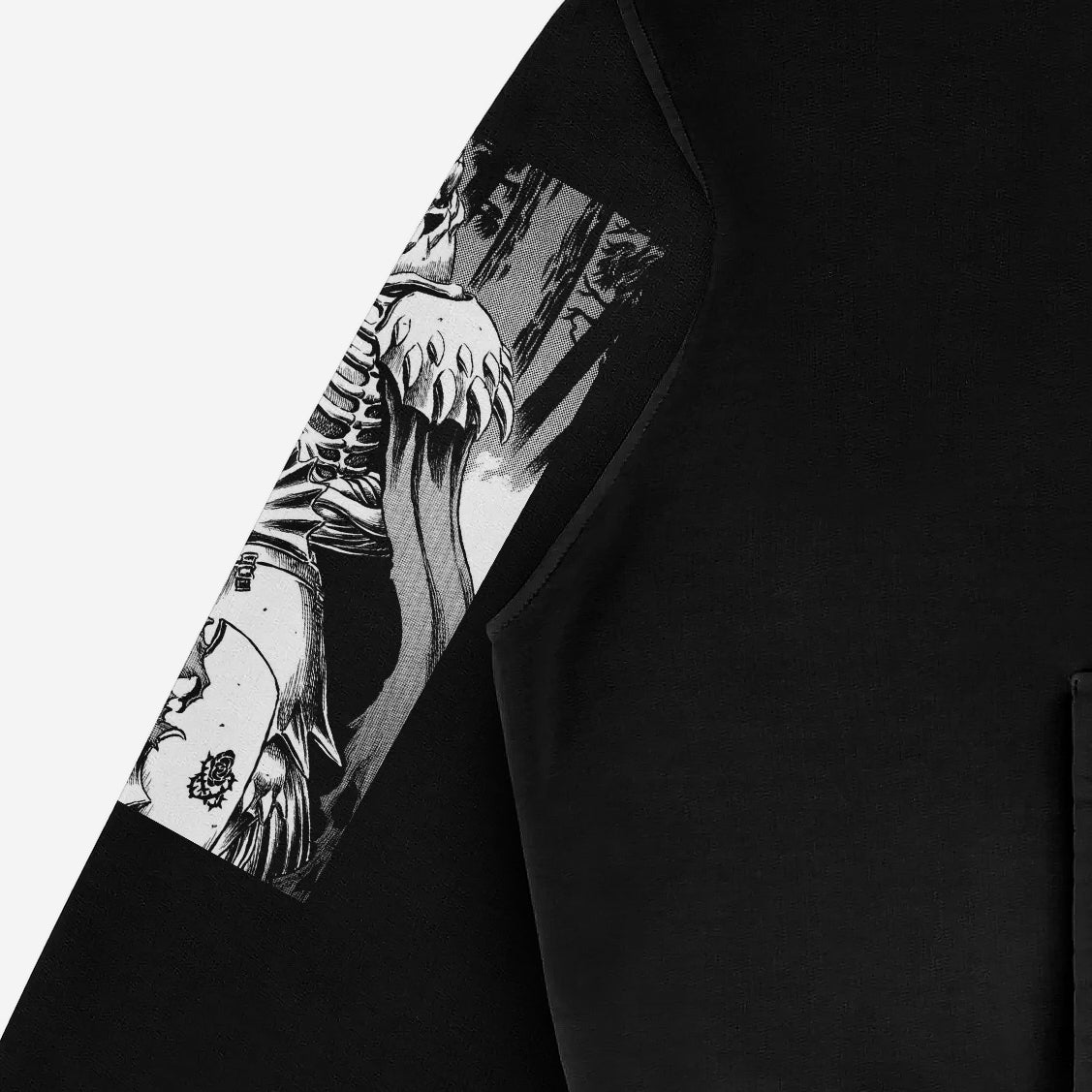 Berserk Manga Panel Hoodie – Black Oversized Streetwear